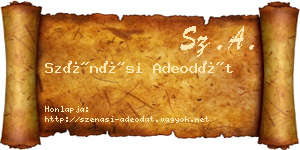 Szénási Adeodát névjegykártya